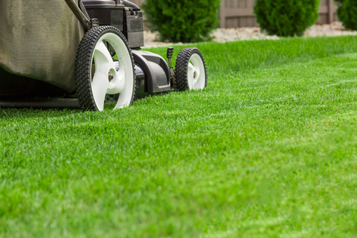 Teacher discounts on lawn care banner